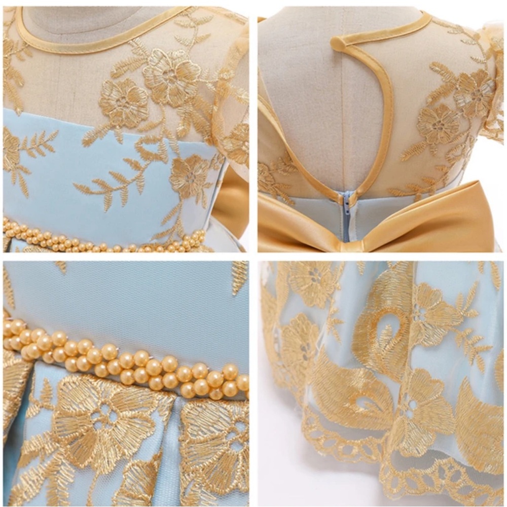 Dress size 9 months baby girl 9-12 months months blue wedding special occasion - Picture 3 of 7